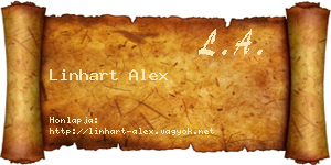 Linhart Alex névjegykártya